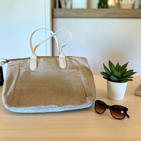The Frye Cream Jute Tote - Picture 2 of 7